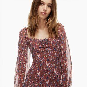 Aritzia Wilfred Jacqueline Floral Dress 2 NWOT